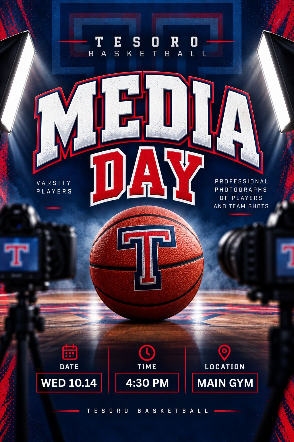 Tesoro Basketball Media Day - Wednesday October 14, 4:30 PM, Main Gym